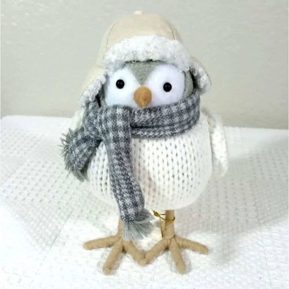 Wondershop Featherly Friends Fabric Bird Christmas Figurine New -C